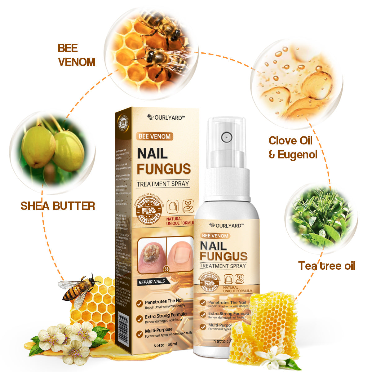 🐝🐝Ourlyard™ Bee Venom Nail Fungus Treatment Spray