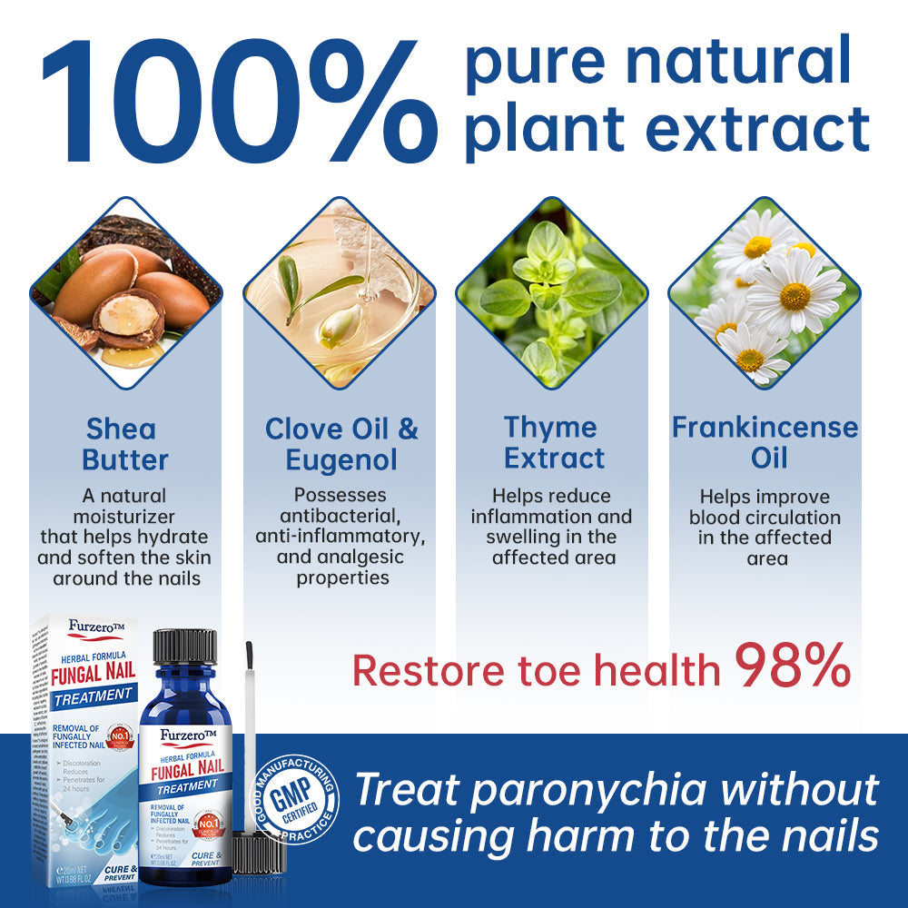 Furzero™ Herbal Formula Fungal nail Paronychia treatment Gel Pro