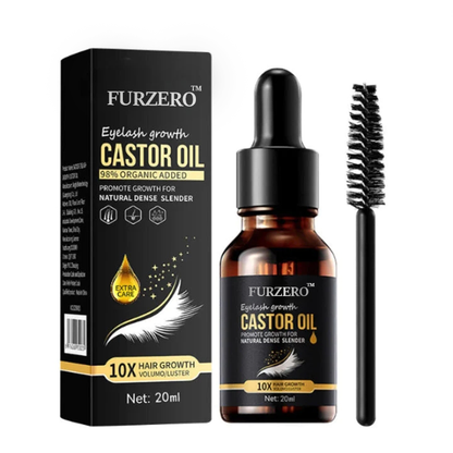 Furzero™ 100% Natural Castor Oil Lash, Brow, and Hair Growth Serum