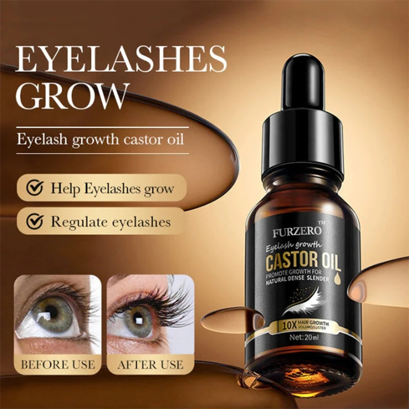 Furzero™ 100% Natural Castor Oil Lash, Brow, and Hair Growth Serum