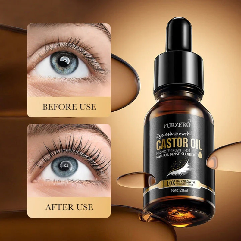 Furzero™ 100% Natural Castor Oil Lash, Brow, and Hair Growth Serum